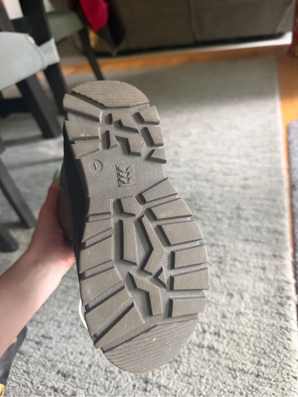 Target Girls Quilted Brown and Gray Winter Boots with Faux Fur